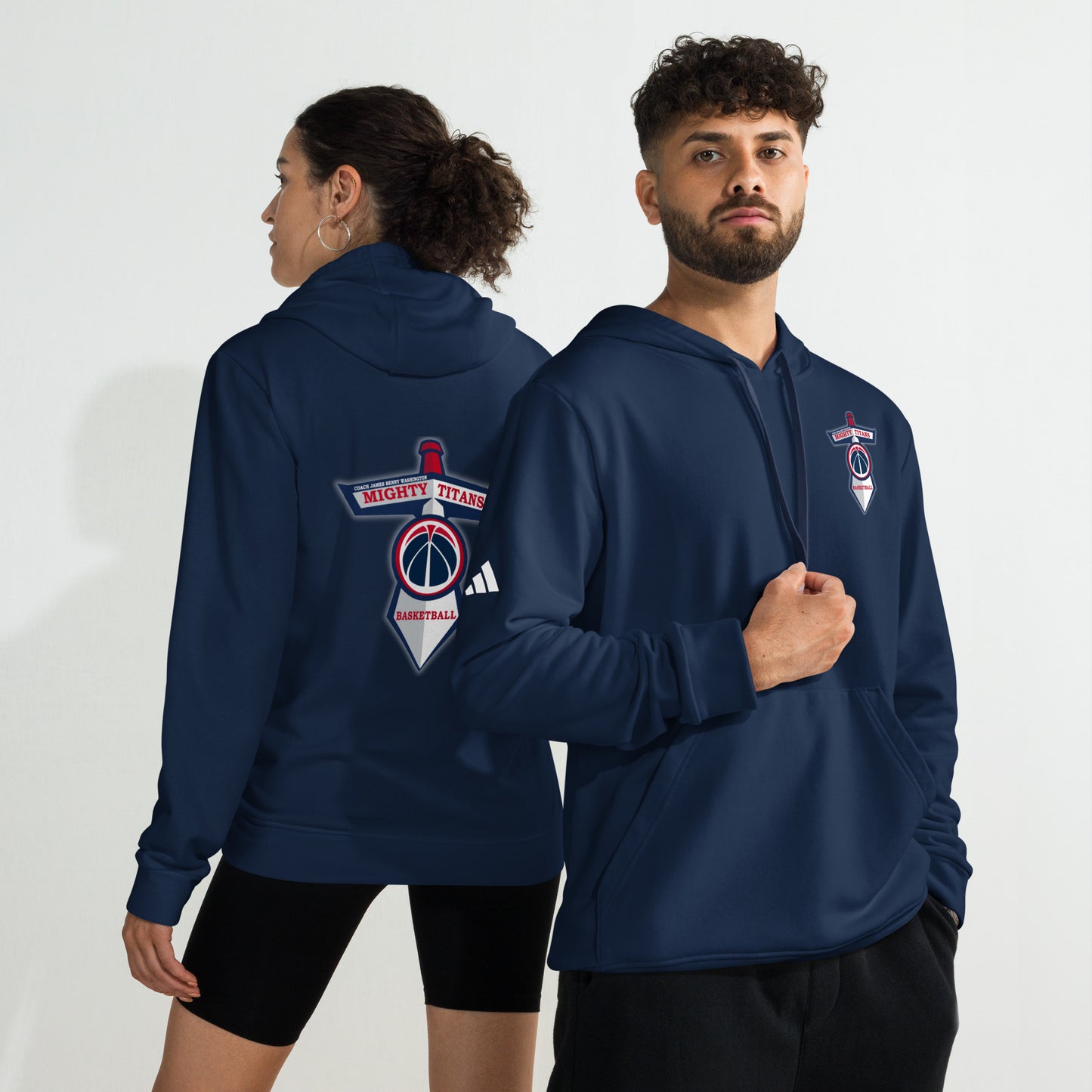 Titan's logo front and back adidas fleece hoodie