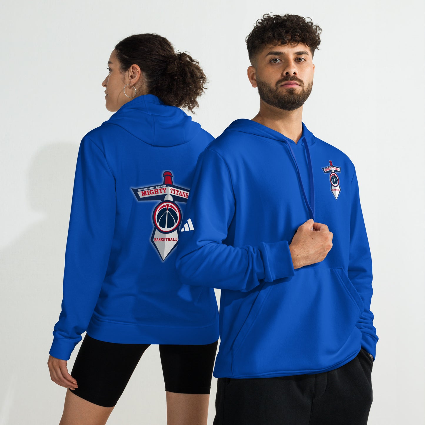 Titan's logo front and back adidas fleece hoodie