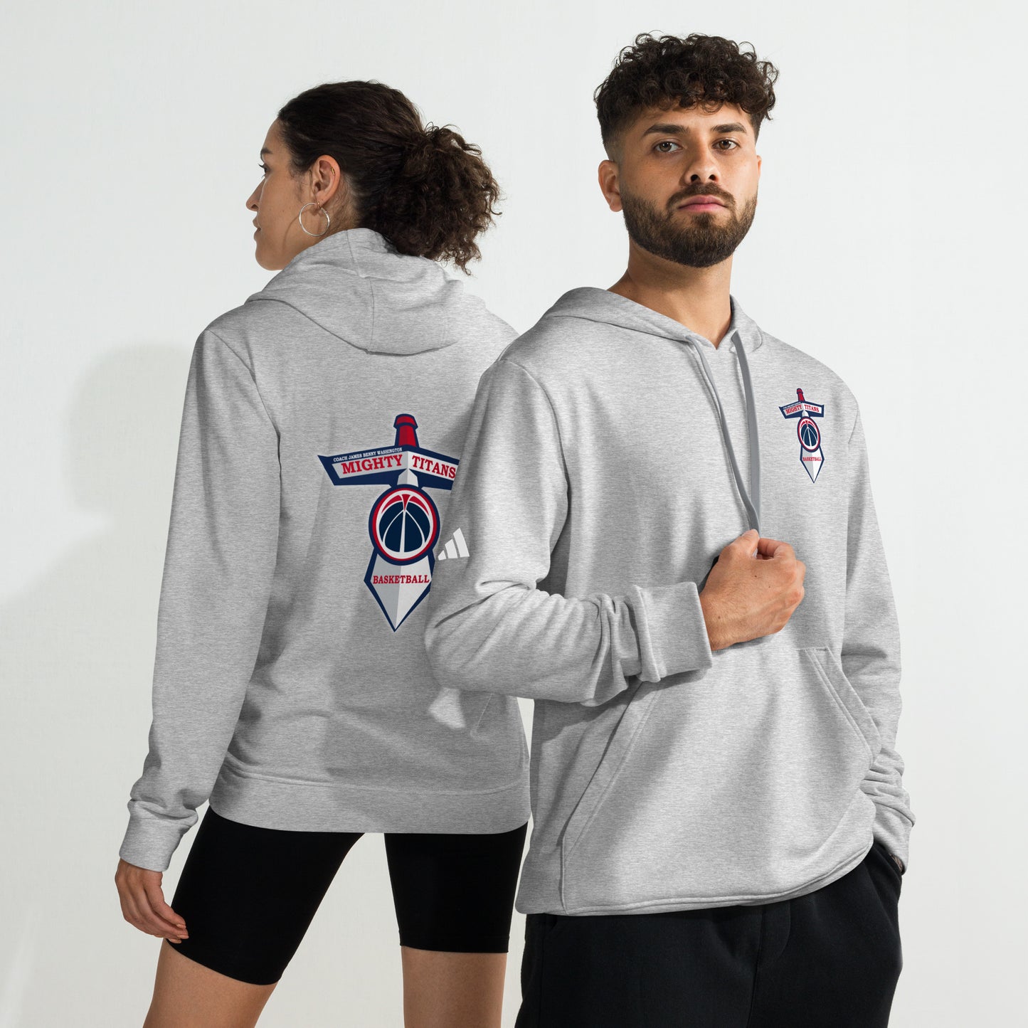 Titan's logo front and back adidas fleece hoodie