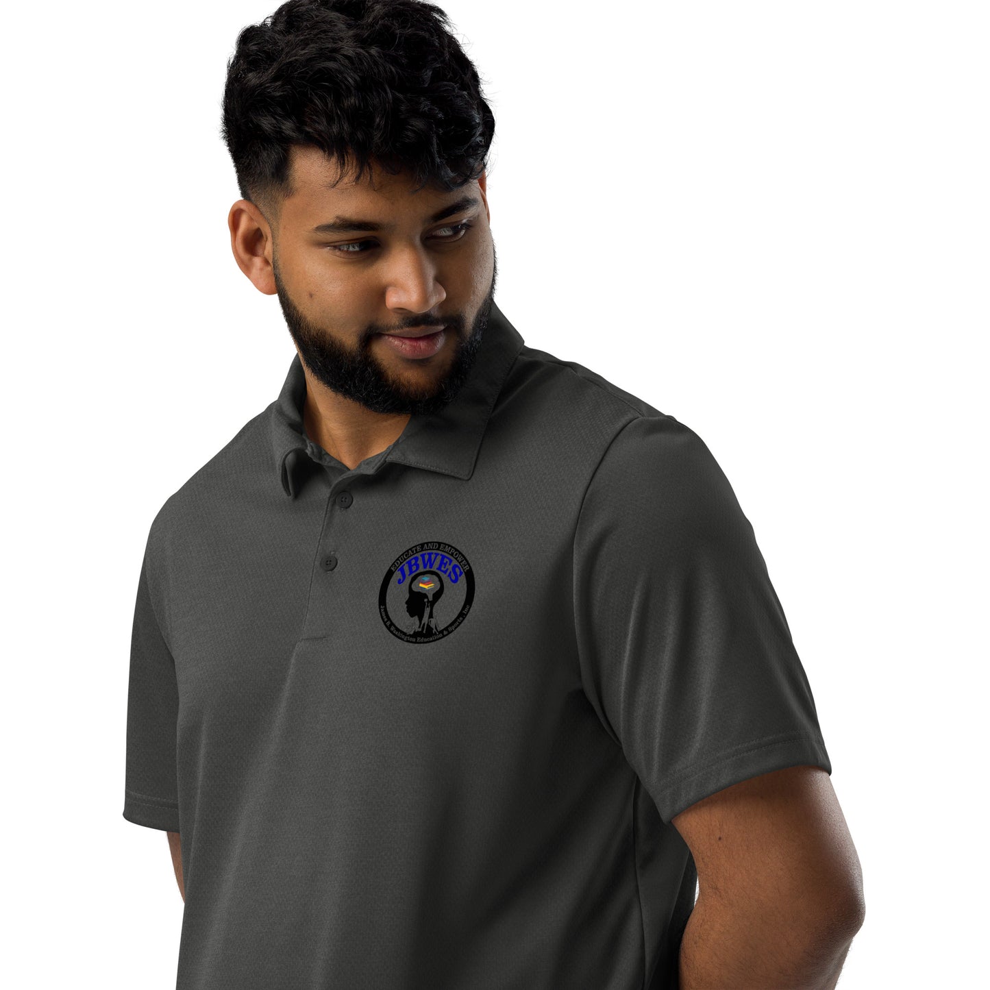 JBWES Digital logo adidas space-dyed polo