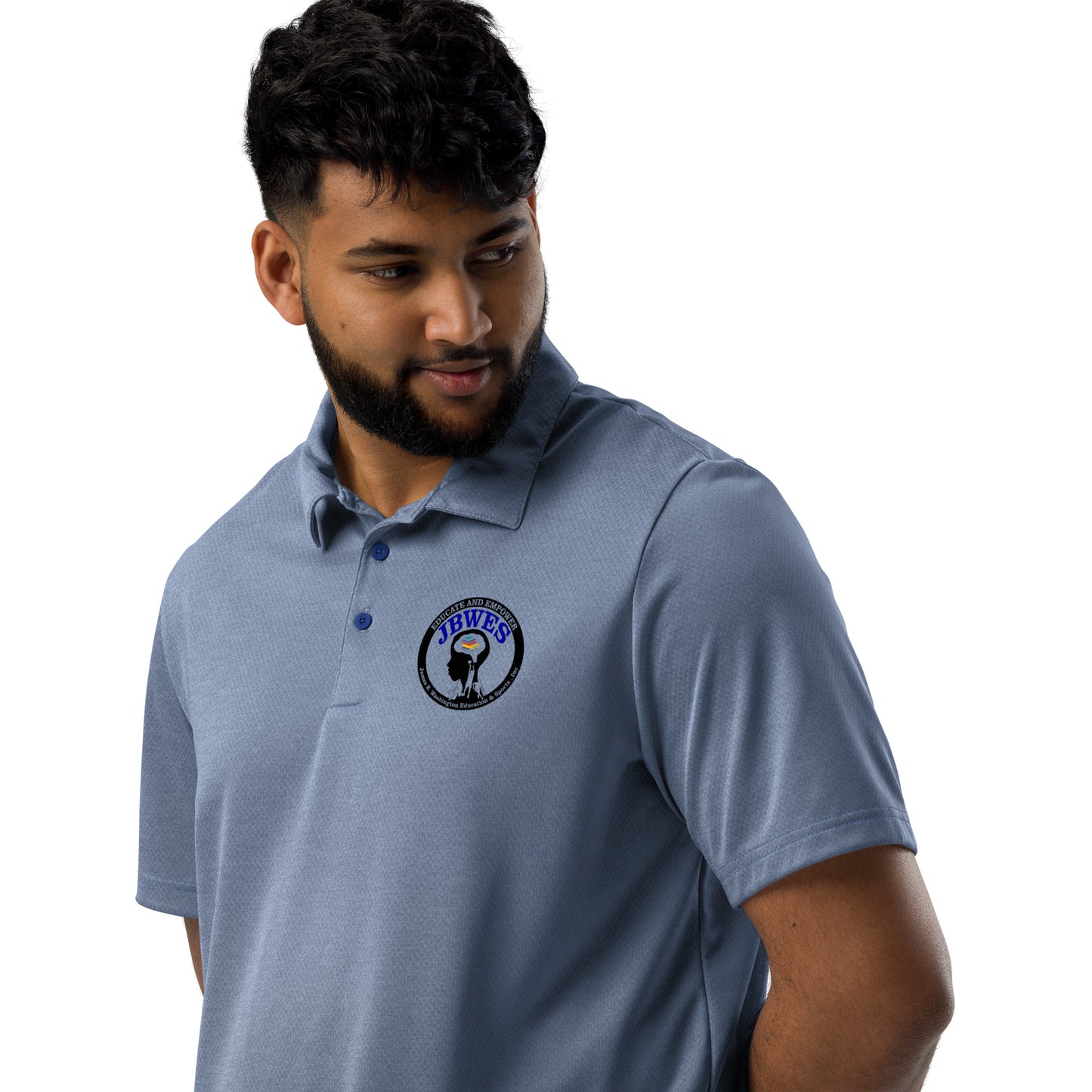 JBWES Digital logo adidas space-dyed polo