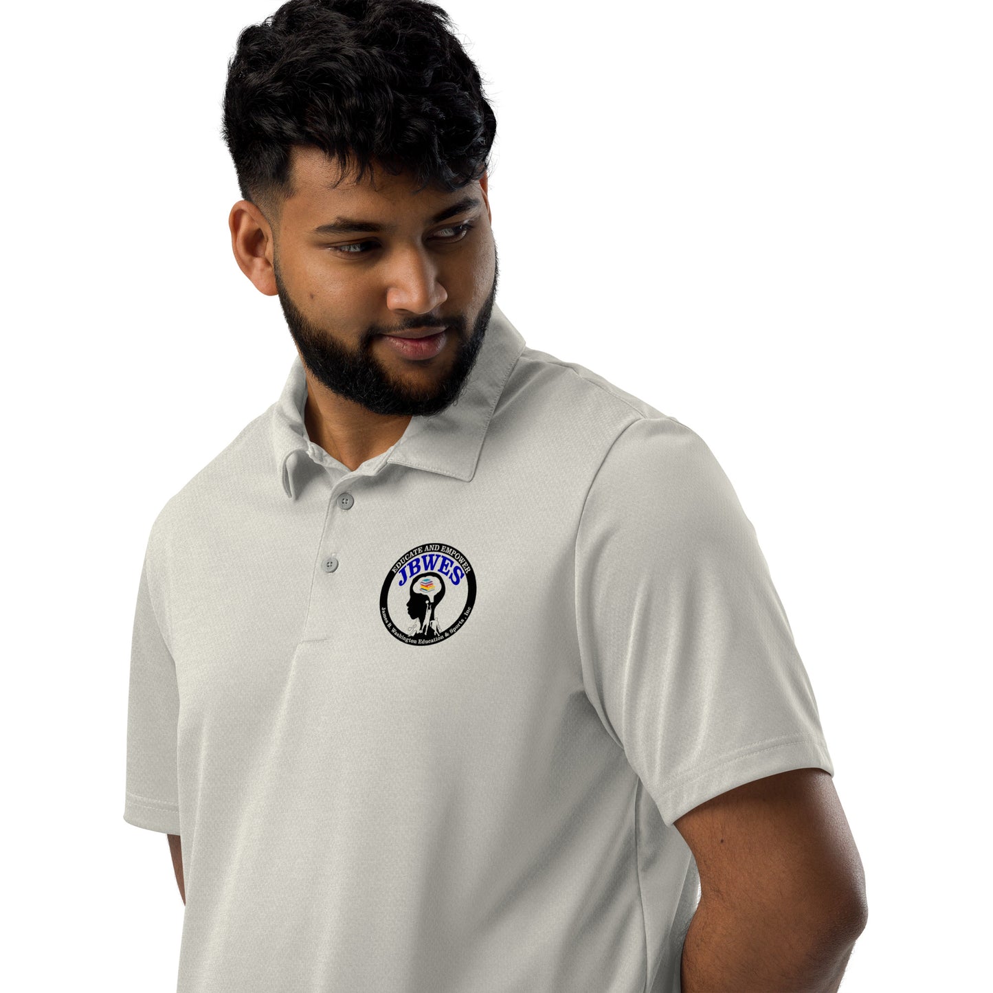 JBWES Digital logo adidas space-dyed polo