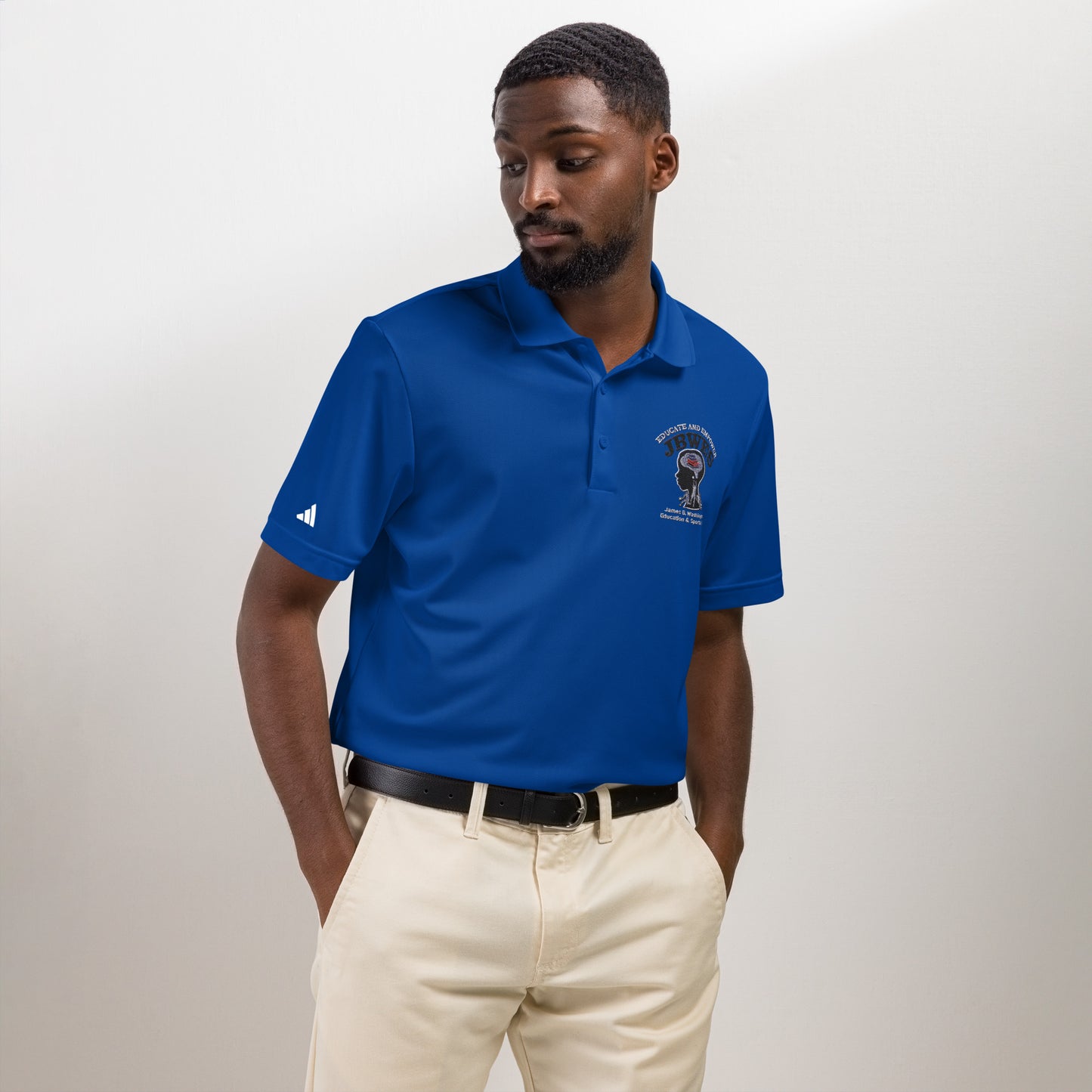 JBWES Embroidery adidas sport polo:  Royal or Grey