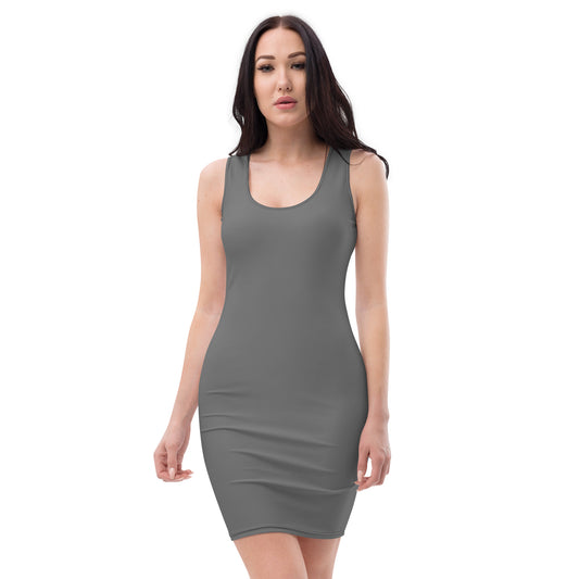 360 Lifestyle fitted 4-way stretch dress in Solid Grey