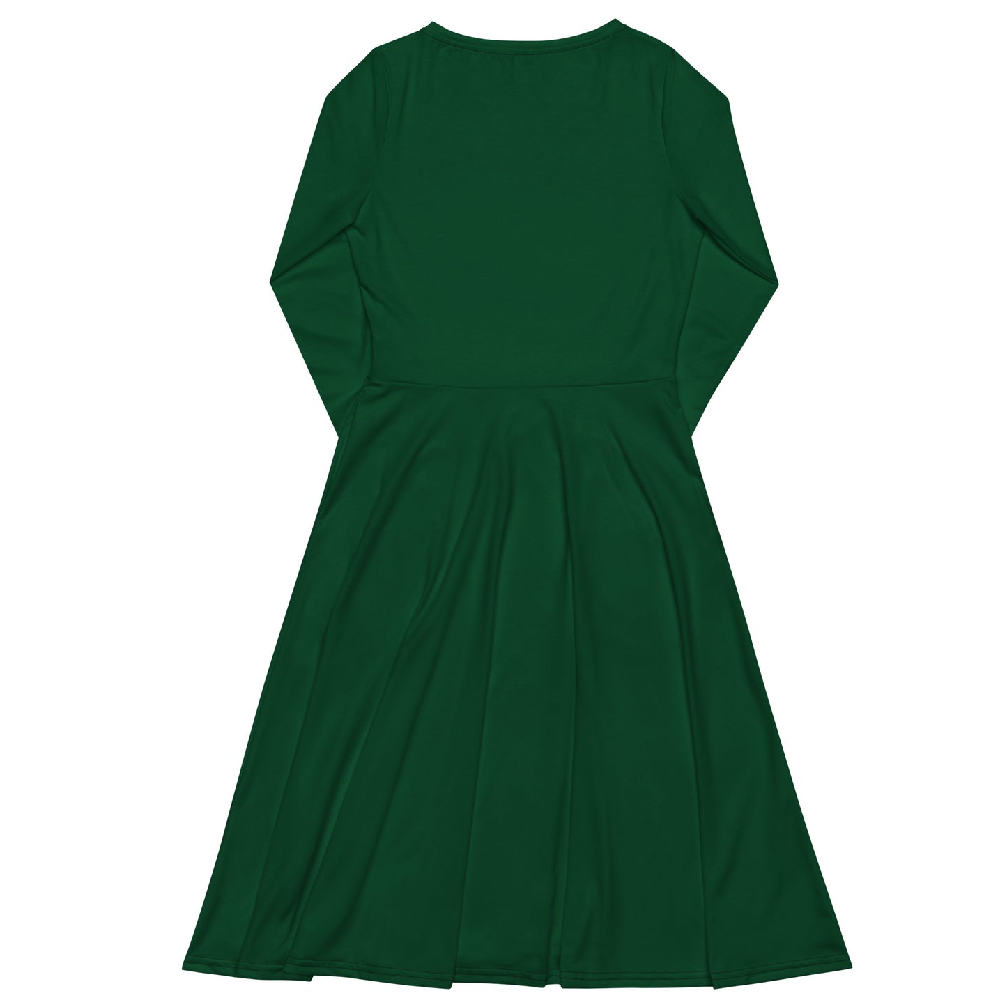 360 Lifestyle long sleeve midi dress in Solid Forest Green