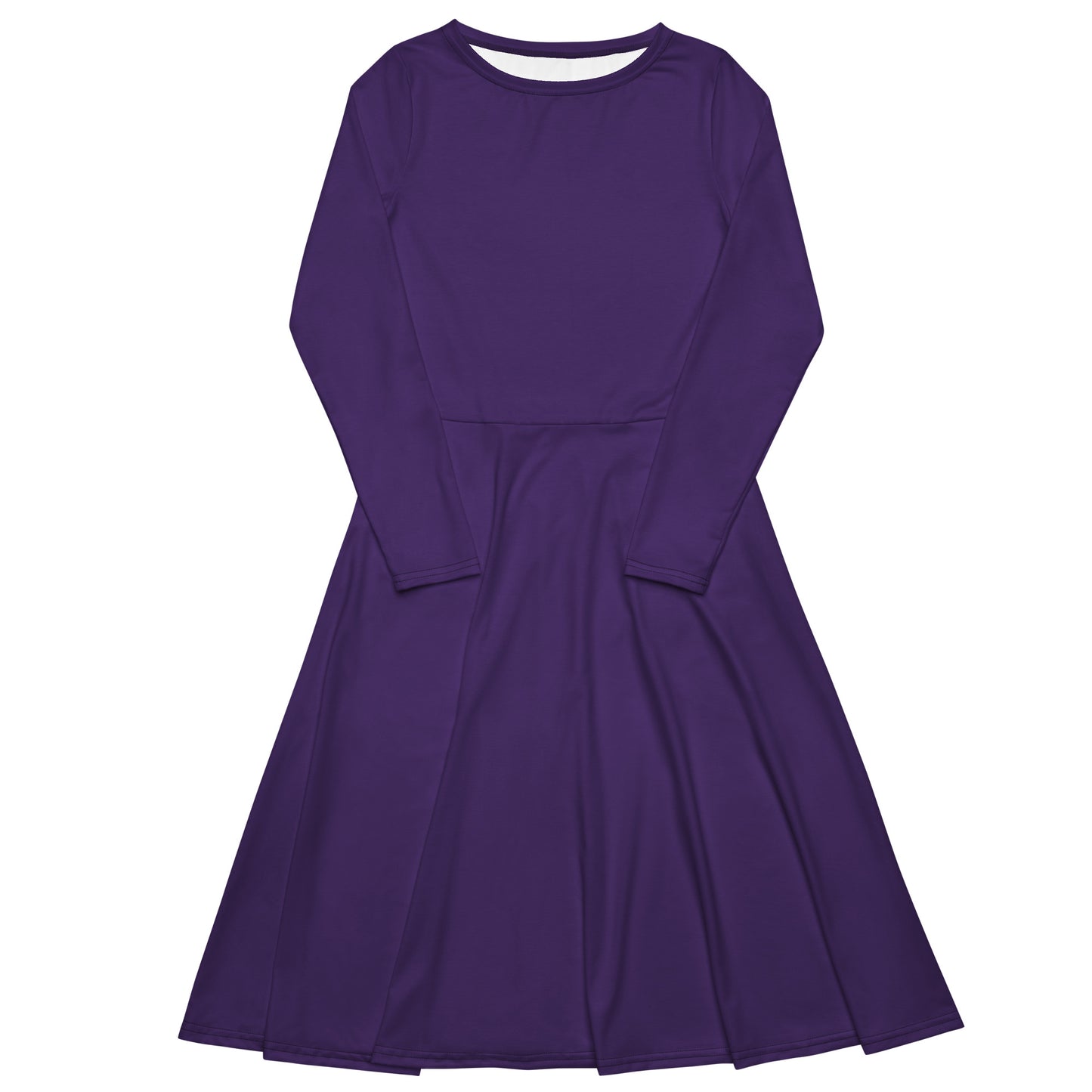 360 Lifestyle long sleeve midi dress in  Solid Purple