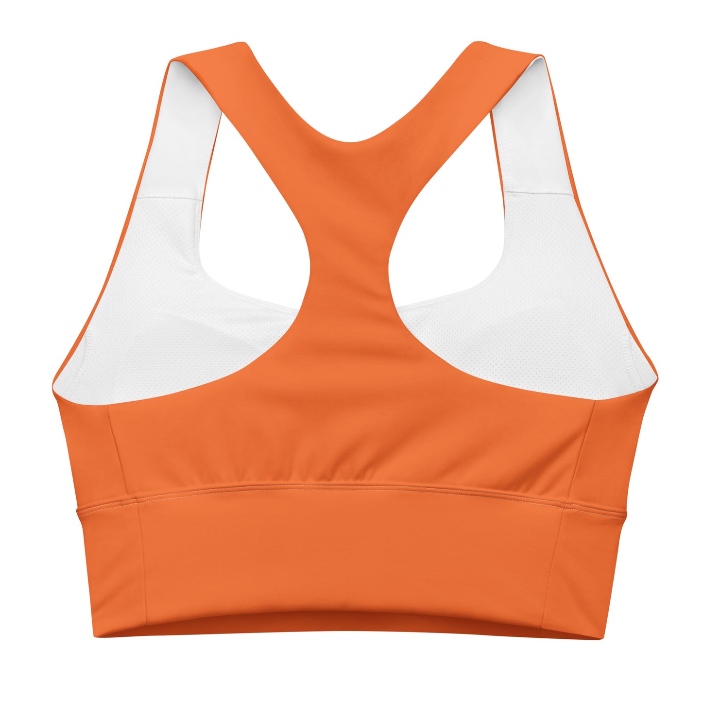 360 Lifestyle Longline sports bra in Solid Orange