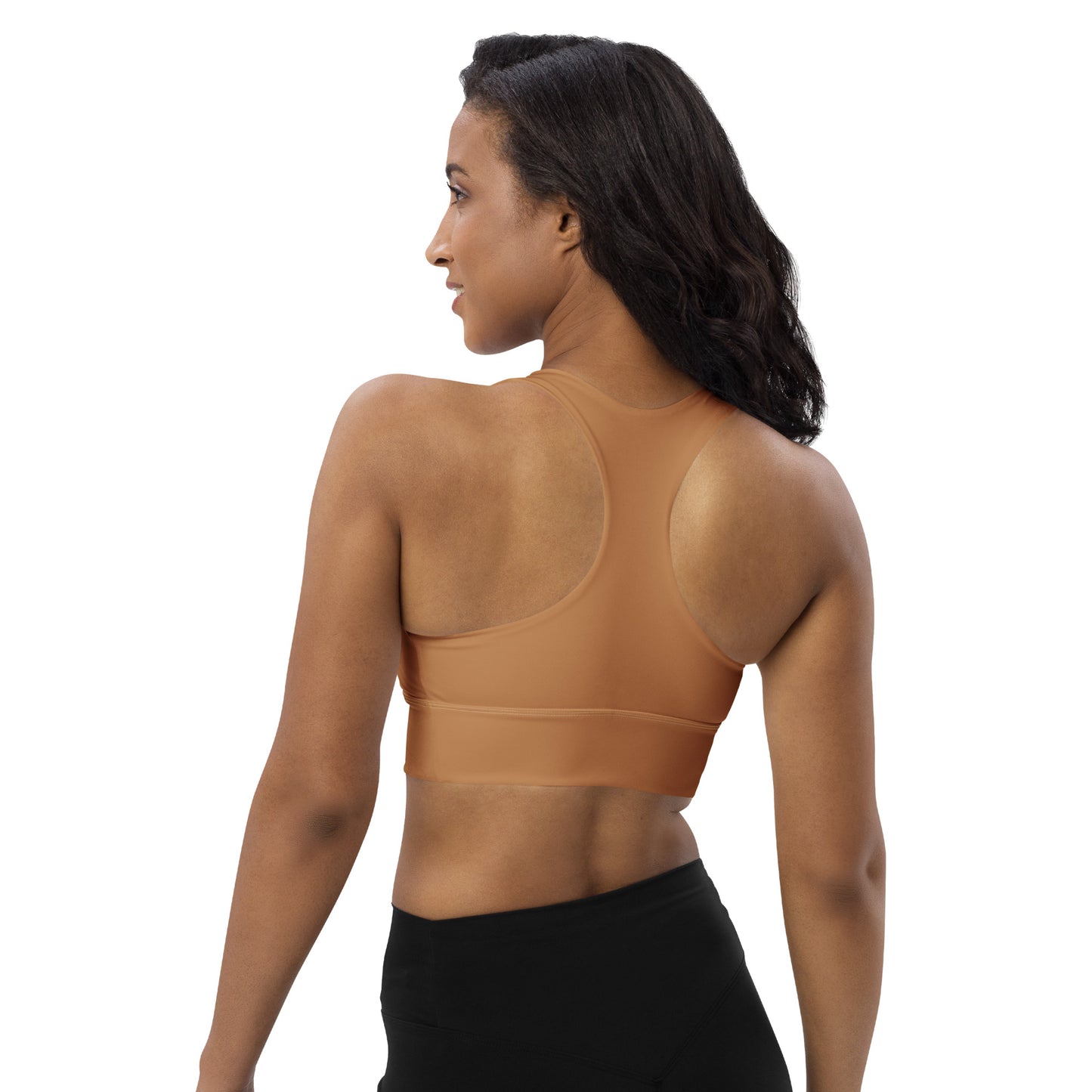 360 Lifestyle Longline sports bra in Solid Nude