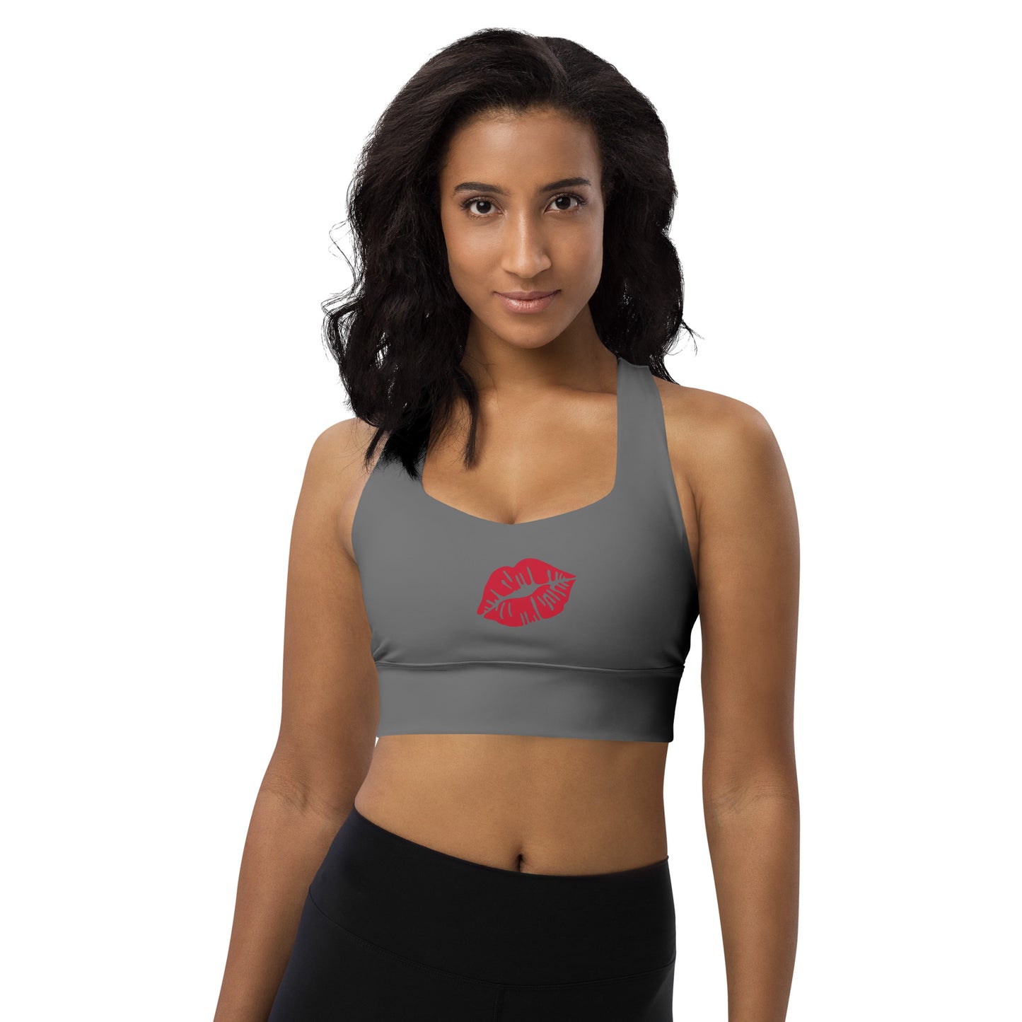 360 Lifestyle Longline sports bra Moni's Kiss print