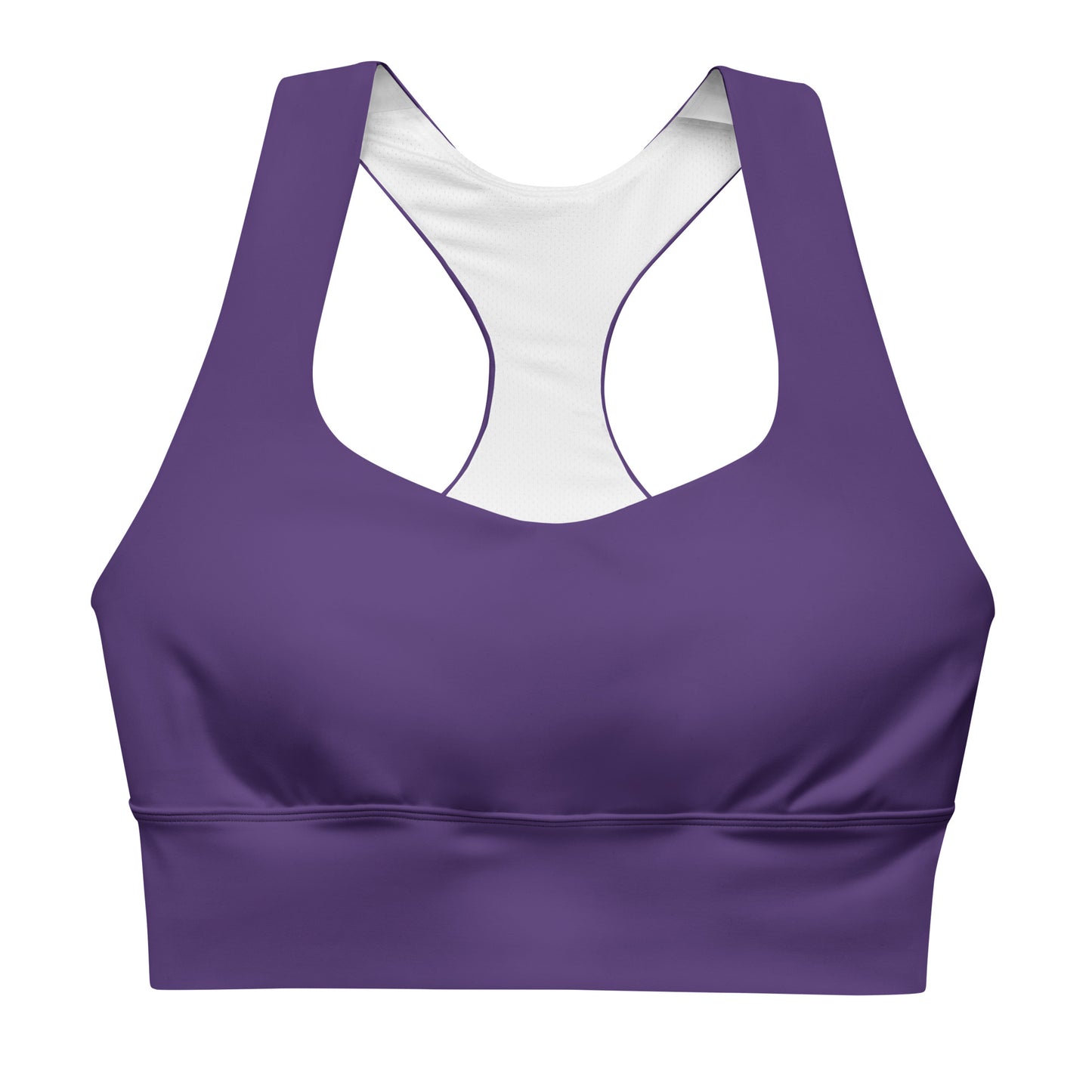 360 Lifestyle Longline sports bra in Solid Purple