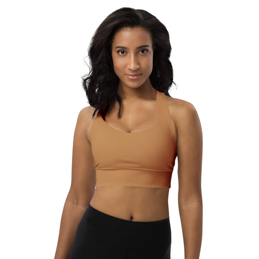 360 Lifestyle Longline sports bra in Solid Nude