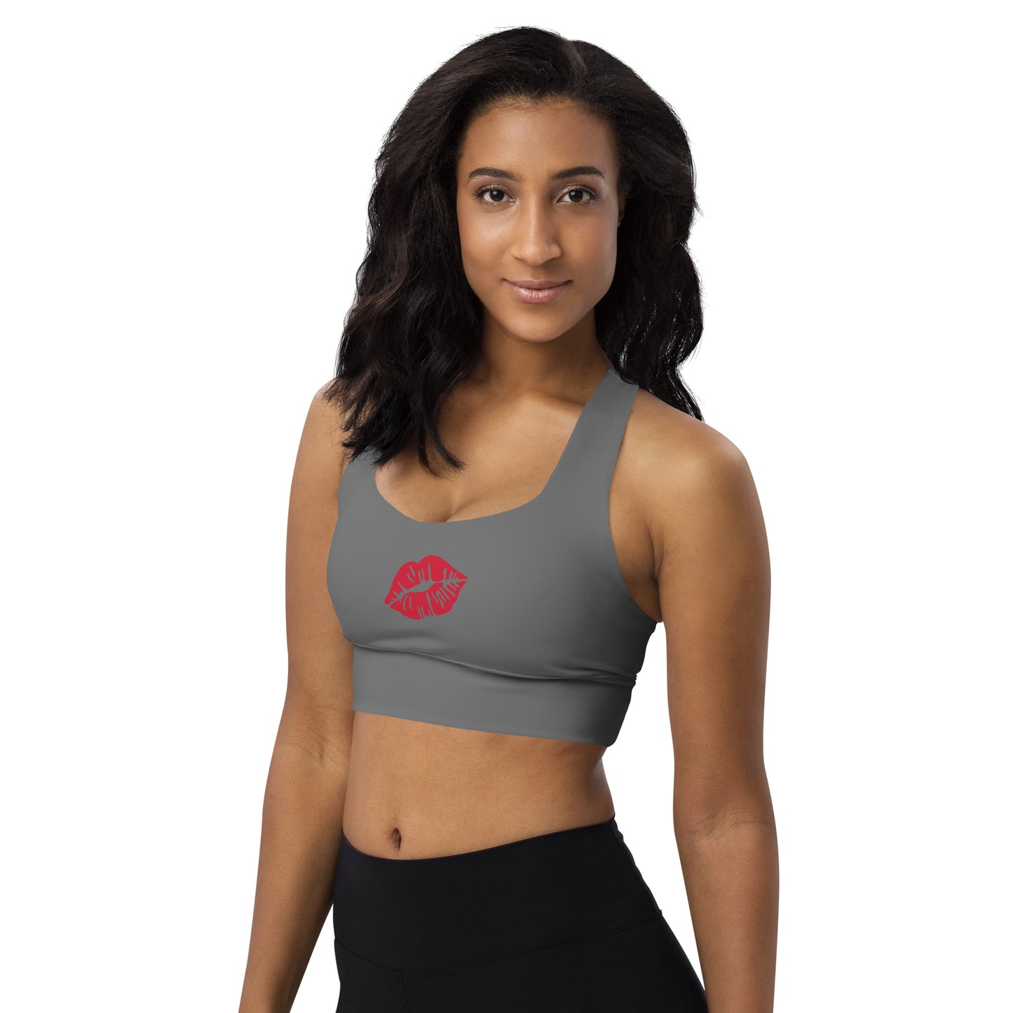 360 Lifestyle Longline sports bra Moni's Kiss print