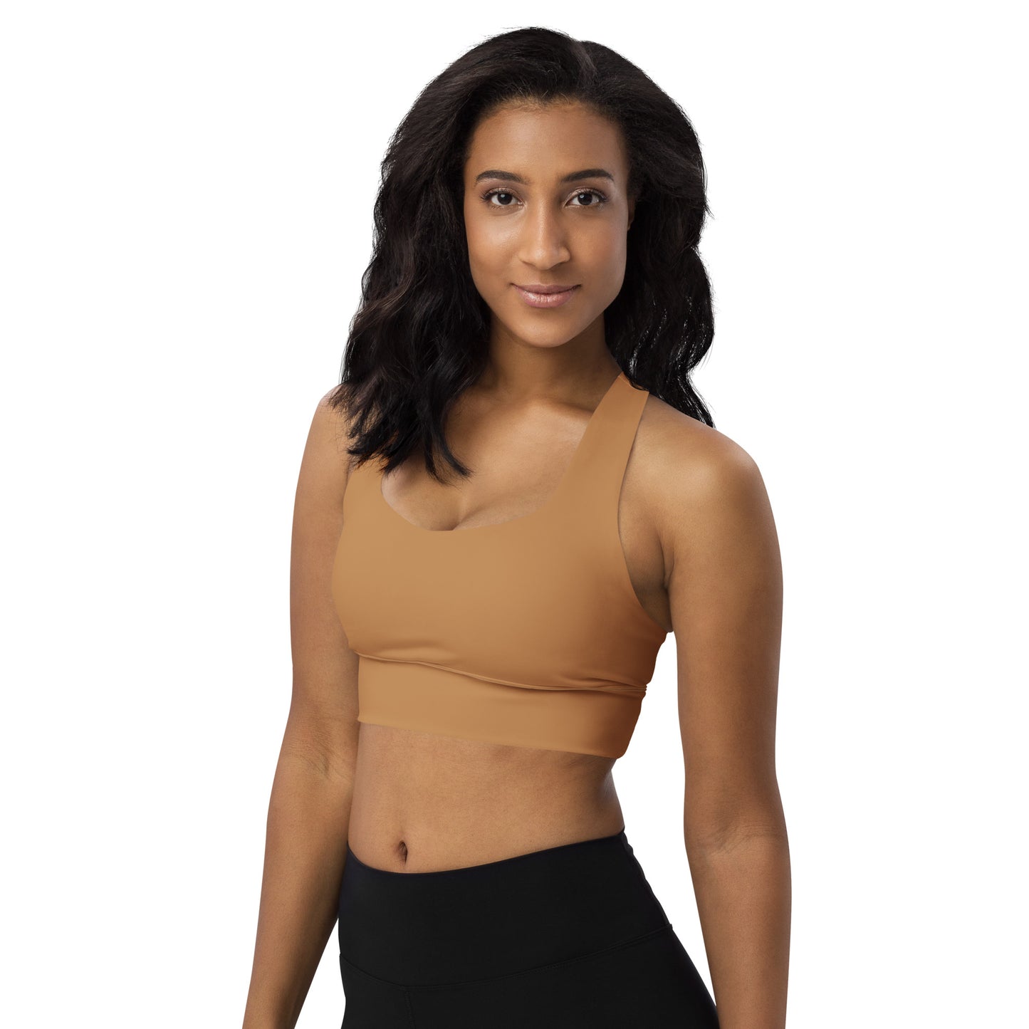 360 Lifestyle Longline sports bra in Solid Nude