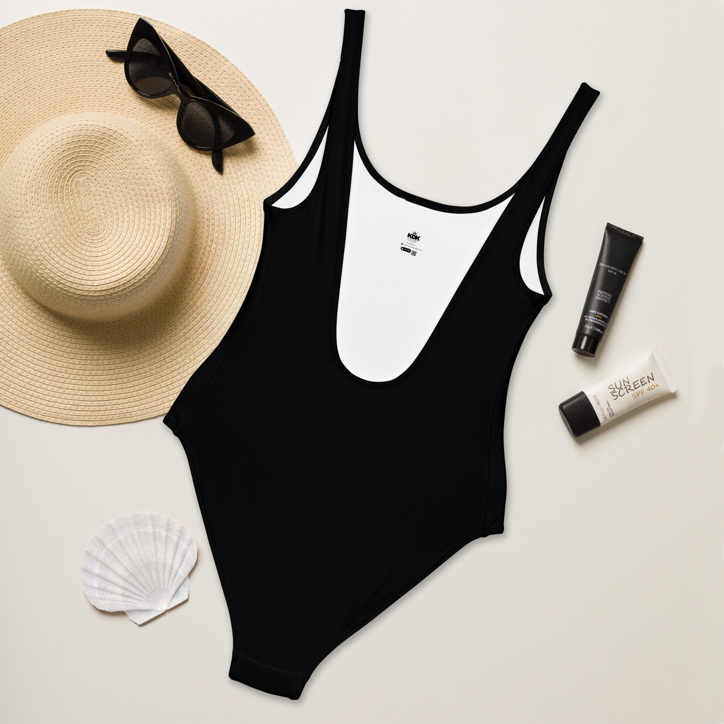 360 Lifestyle One-Piece Swimsuit Solid Black