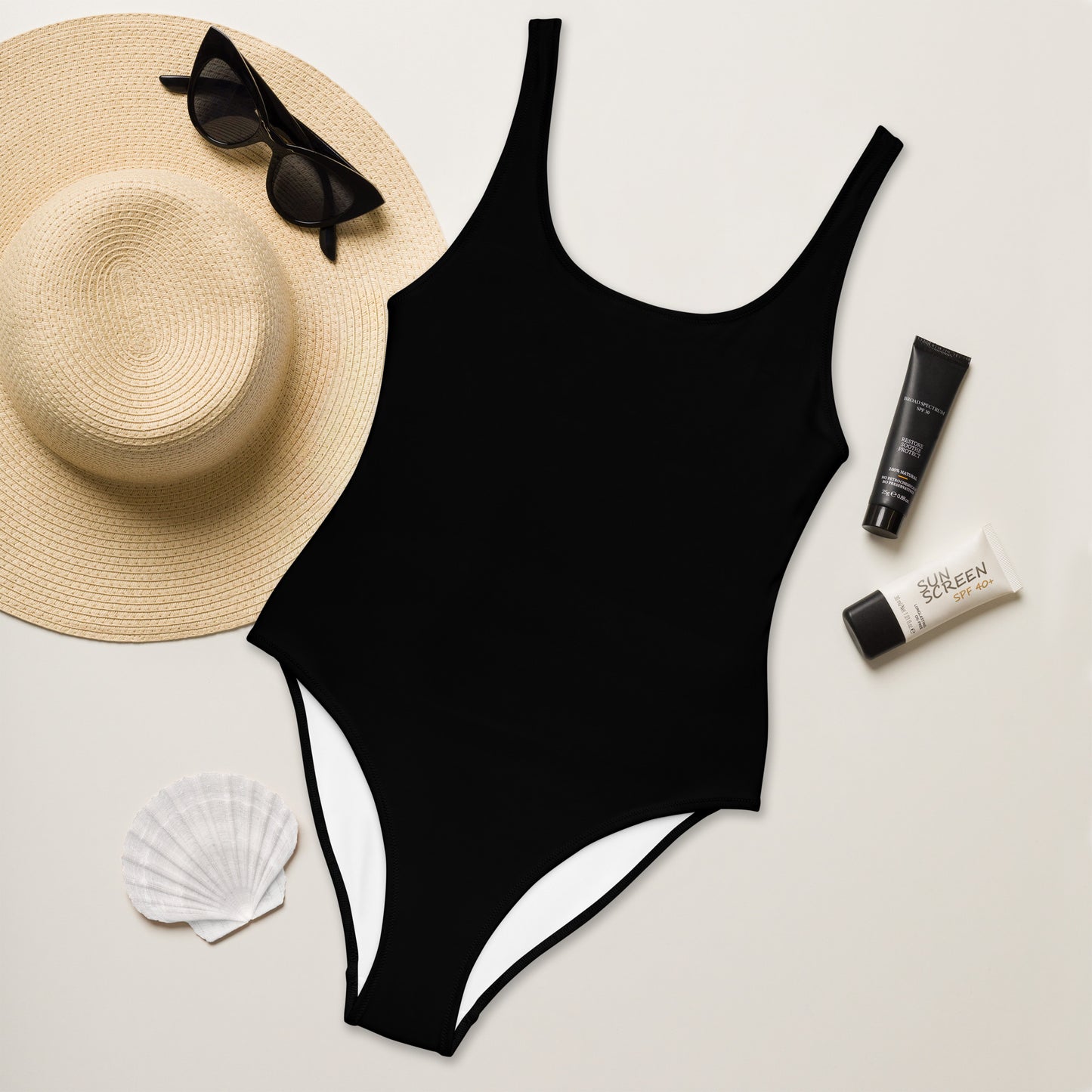 360 Lifestyle One-Piece Swimsuit Solid Black