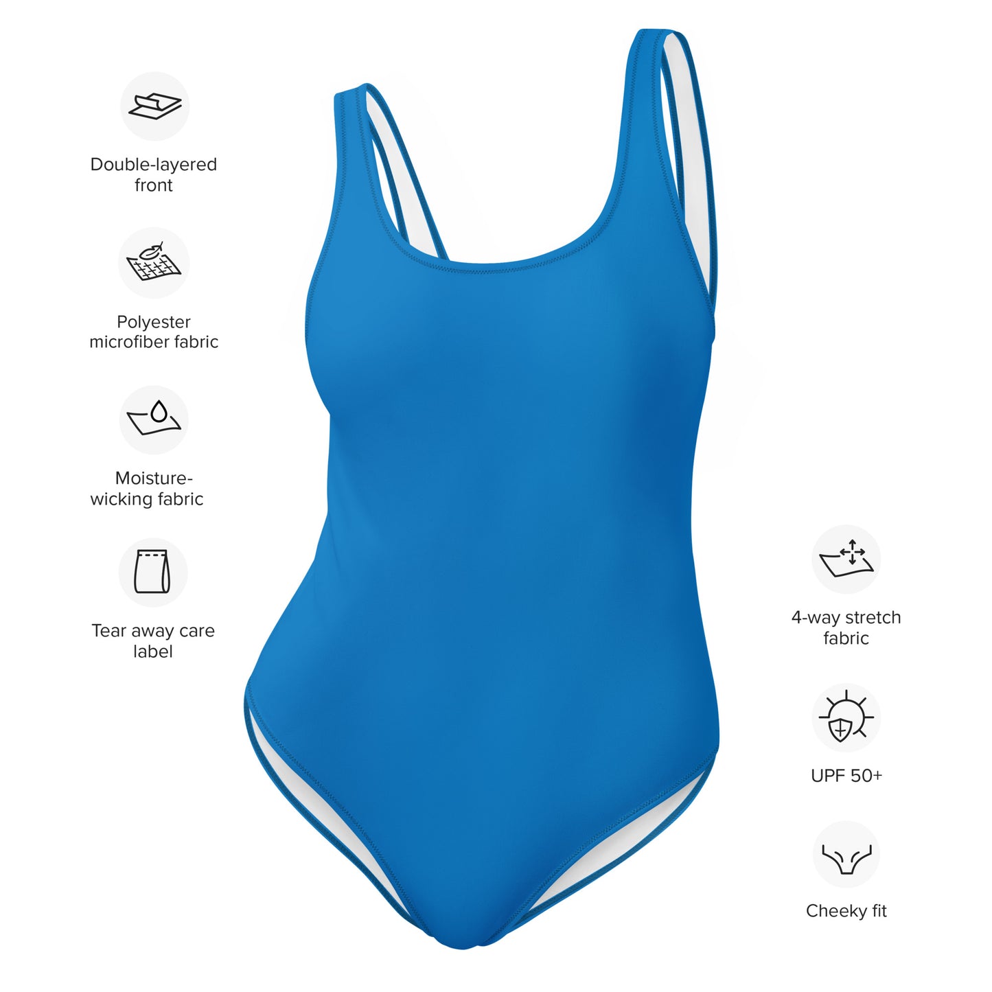 360 Lifestyle One-Piece Swimsuit in Solid Blue