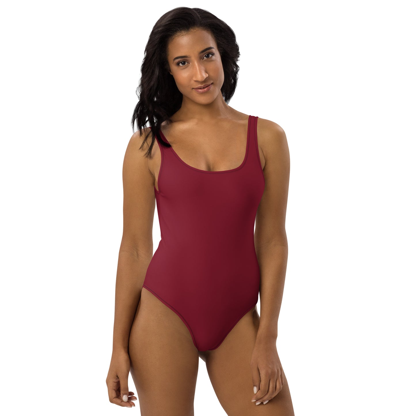 360 Lifestyle One-Piece Swimsuit in Solid Burgundy