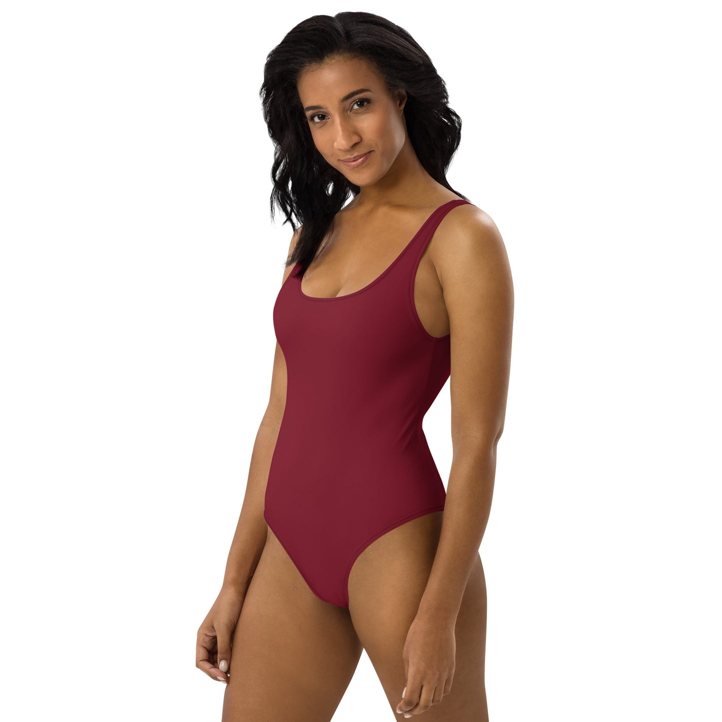 360 Lifestyle One-Piece Swimsuit in Solid Burgundy