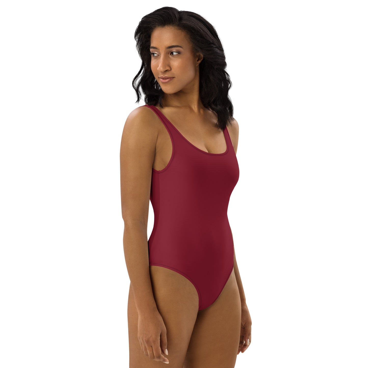 360 Lifestyle One-Piece Swimsuit in Solid Burgundy