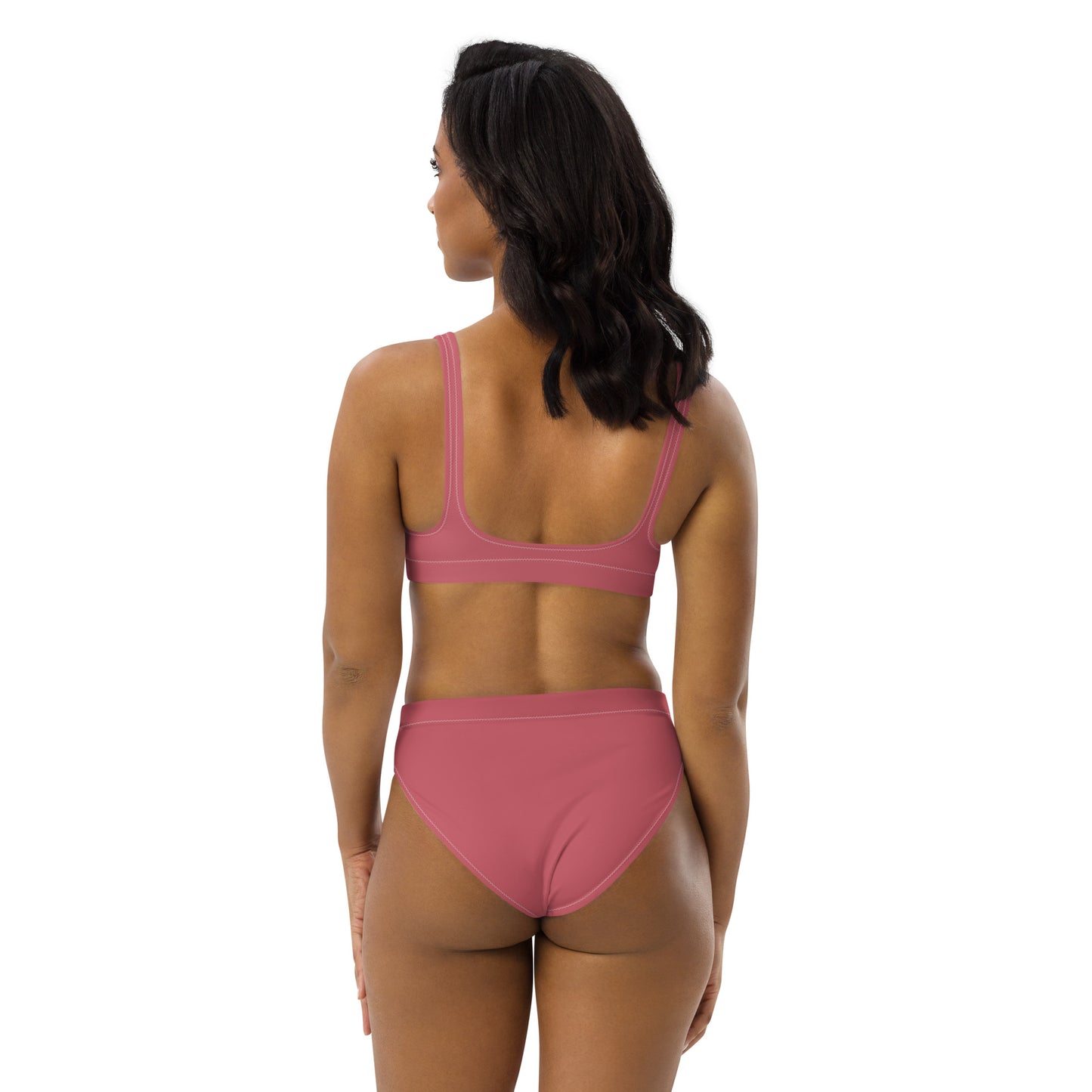 360 Lifestyle high-waisted bikini Roman Rose solid