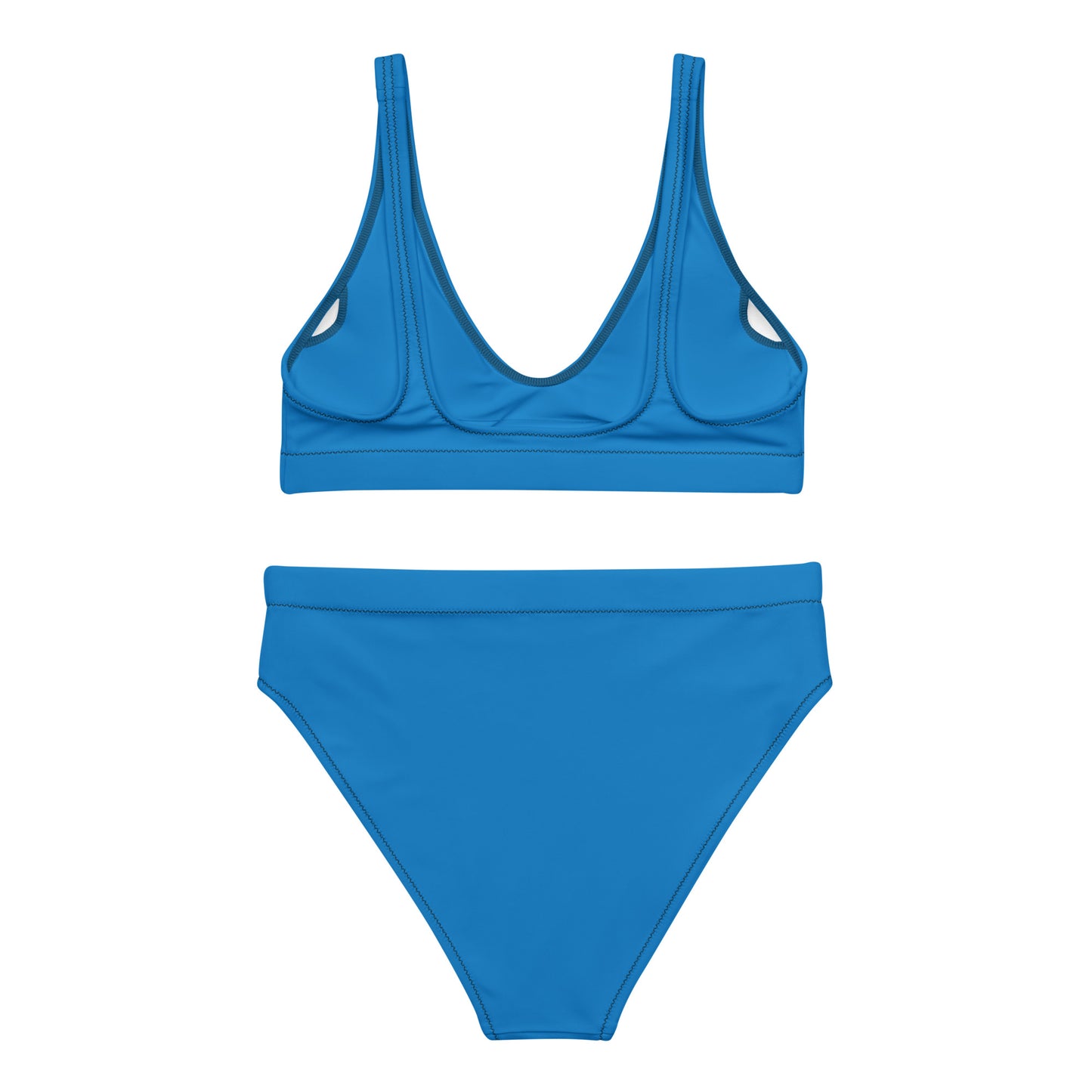 360 Lifestyle high-waisted bikini in Solid Blue