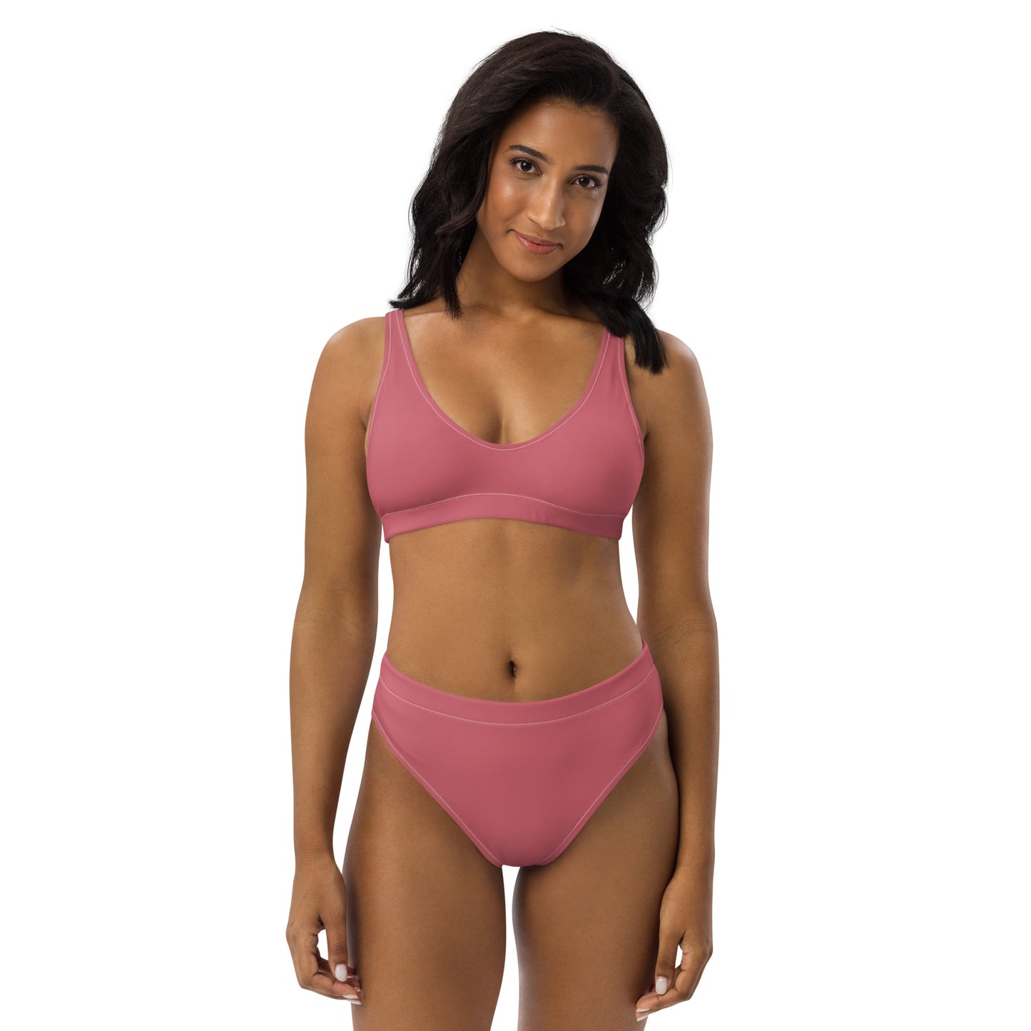 360 Lifestyle high-waisted bikini Roman Rose solid