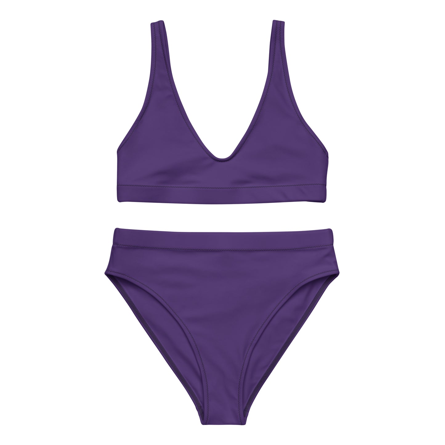 360 Lifestyle high-waisted bikini in Solid Purple