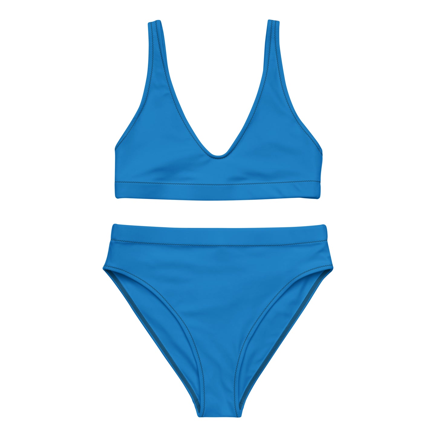 360 Lifestyle high-waisted bikini in Solid Blue