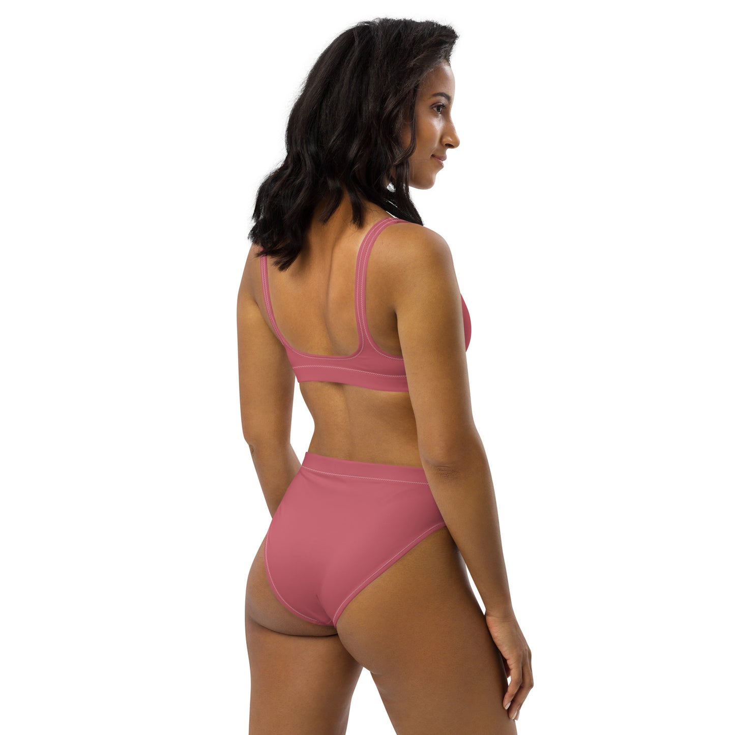 360 Lifestyle high-waisted bikini Roman Rose solid