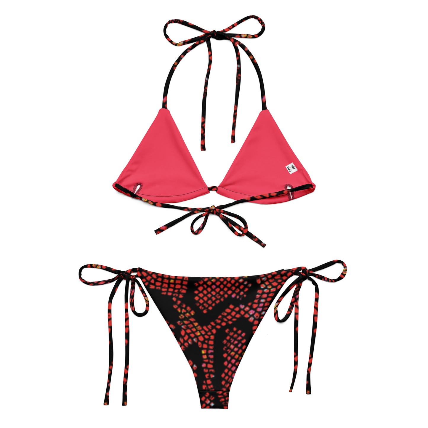 360 Lifestyle string bikini snake burn print