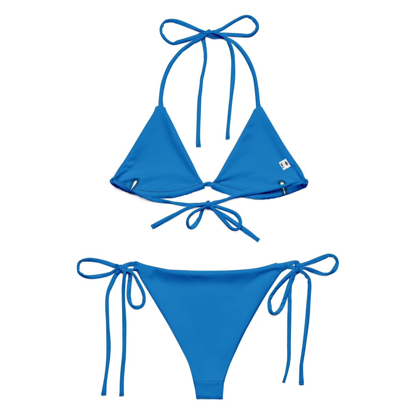 360 Lifestyle  string bikini in Solid Blue