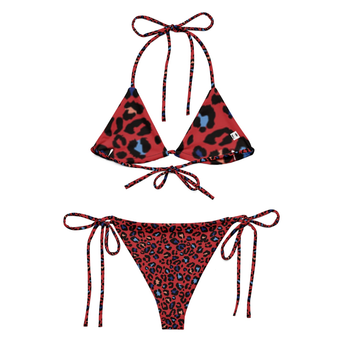 360 Lifestyle string bikini in Red Hot Leopard