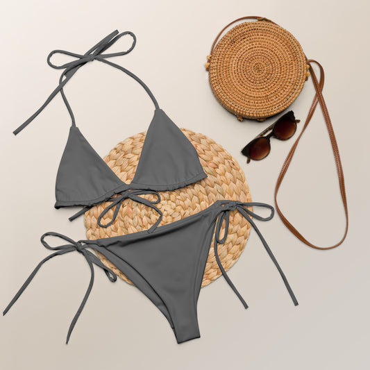 360 Lifestyle string bikini in Solid Grey