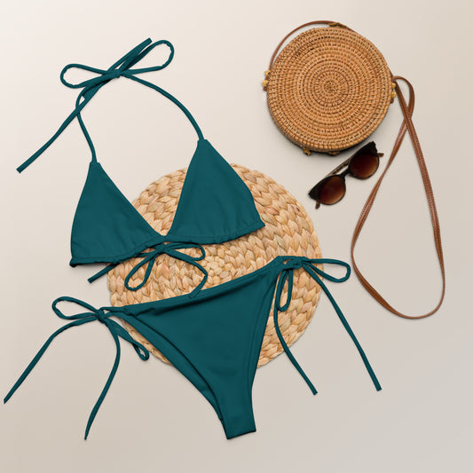 360 Lifestyle string bikini in Solid Sherpa Blue