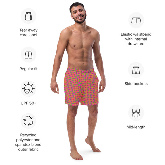 360 Lifestyle Man Men's swim trunks Watermelon Sugar