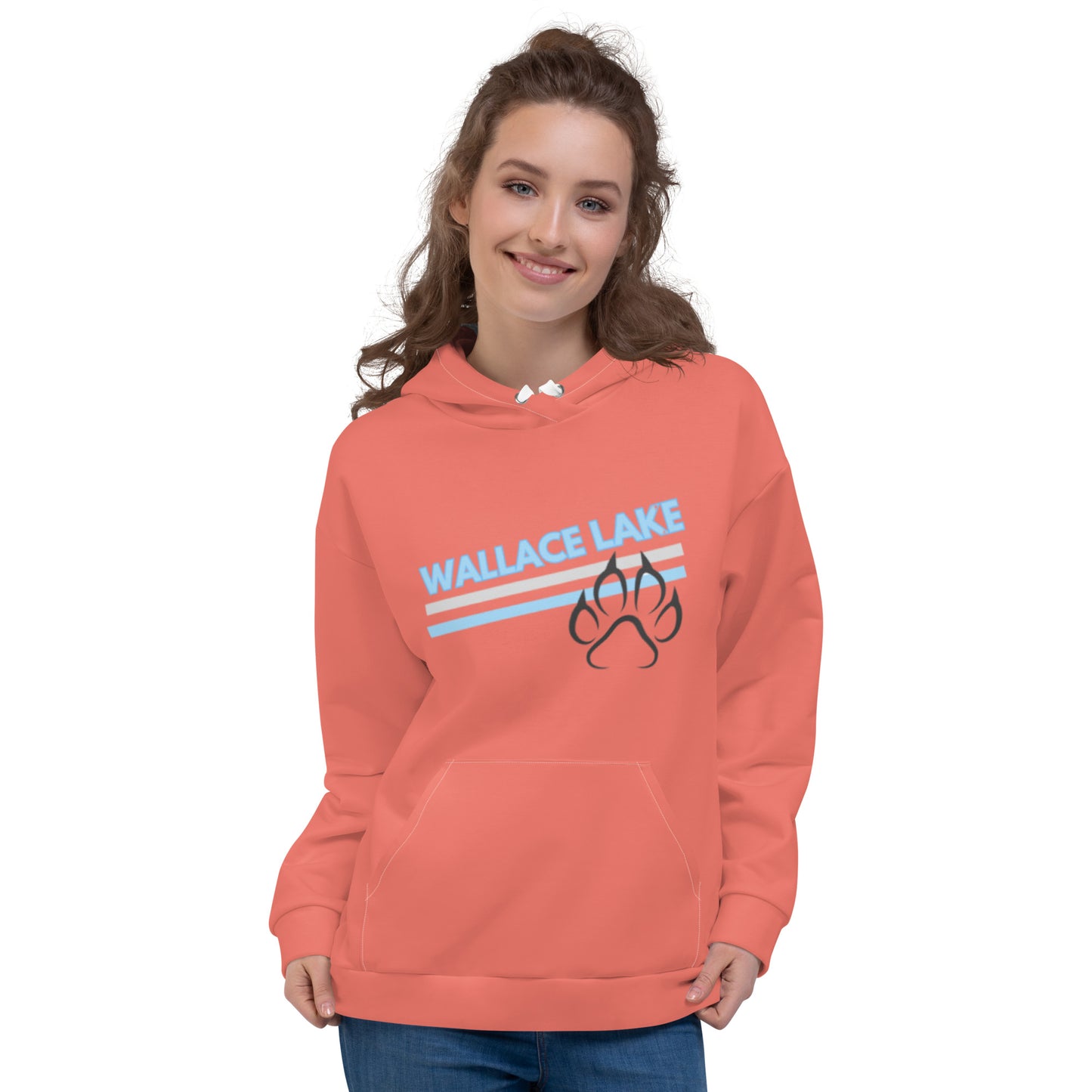 Wallace Lake Unisex Hoodie Coral