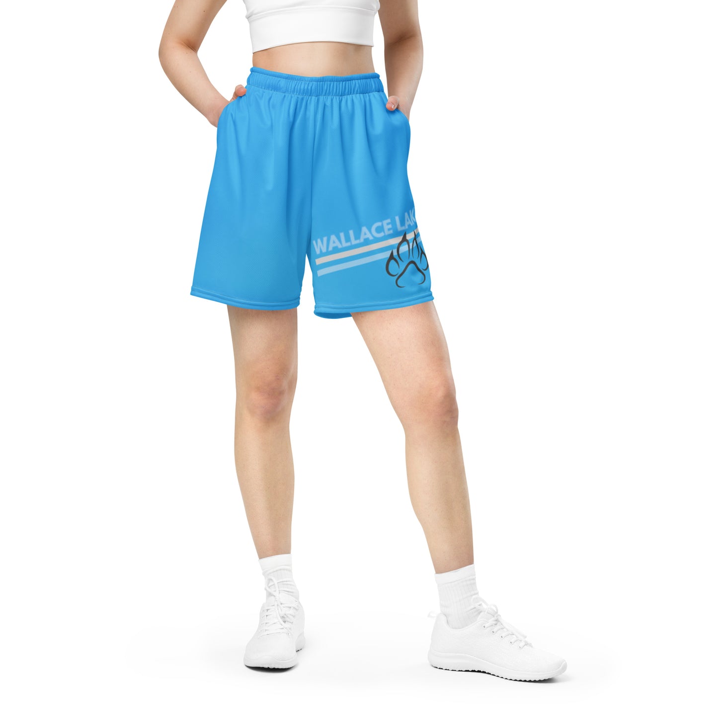 Wallace Lake Unisex mesh shorts bright blue