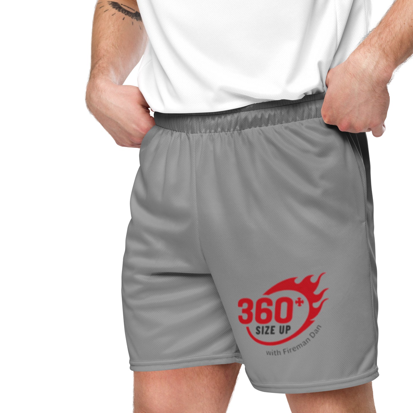 360 Size Up Gray mesh shorts