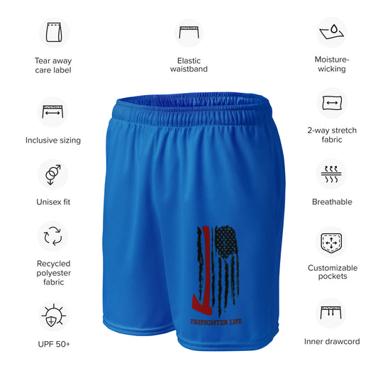 Firefighter Life Unisex mesh shorts royal blue