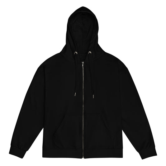 360 Lifestyle Unisex zip hoodie in Solid Black