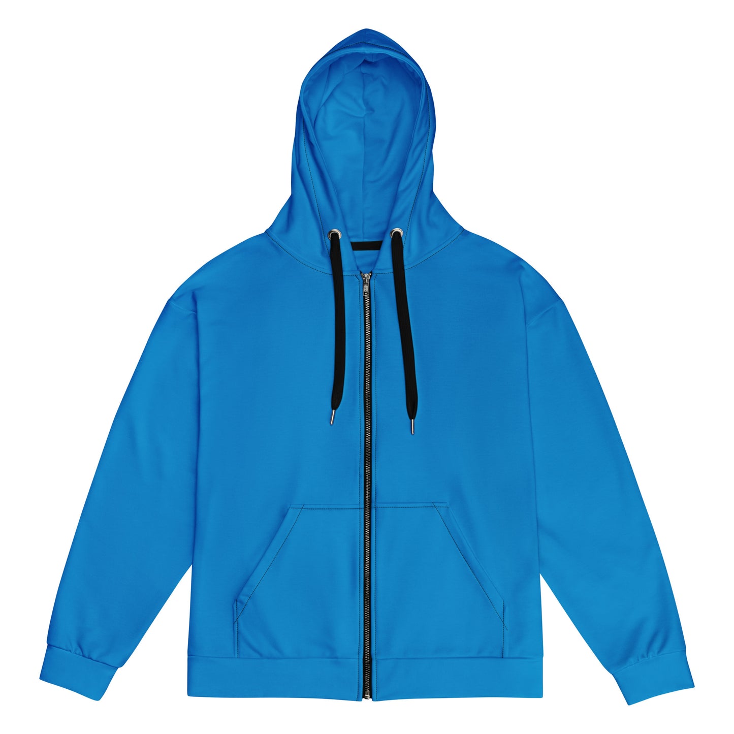 360 Lifestyle Unisex zip hoodie in Solid Blue