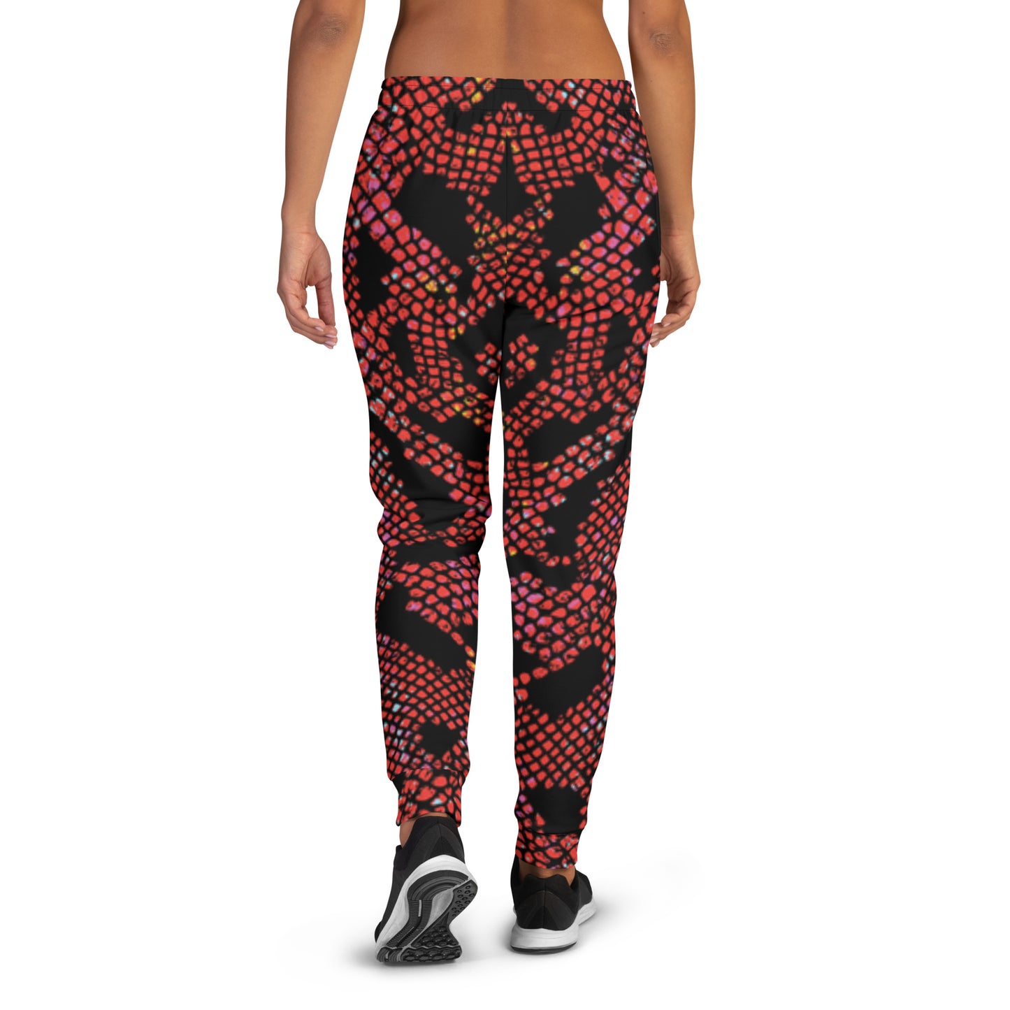 360 Lifestyle Women's Joggers in snake burn print