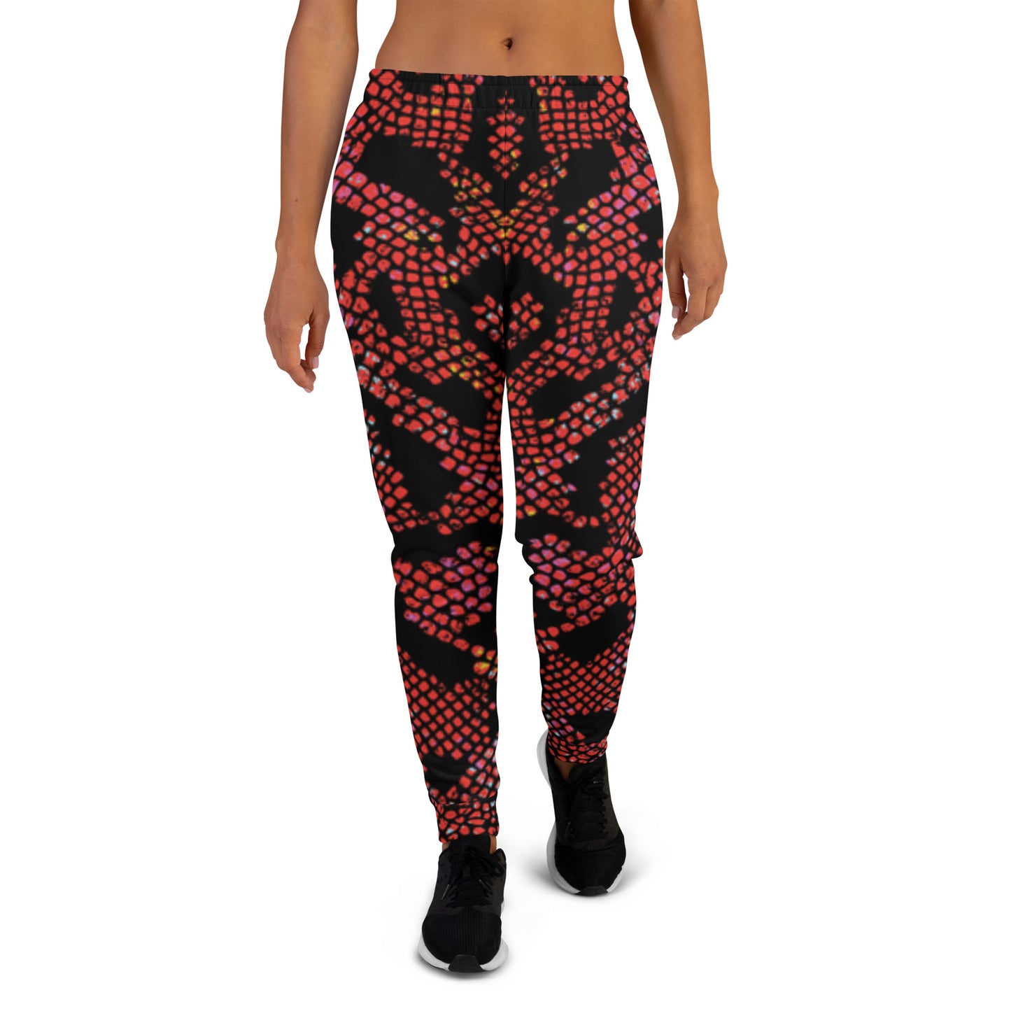 360 Lifestyle Women's Joggers in snake burn print