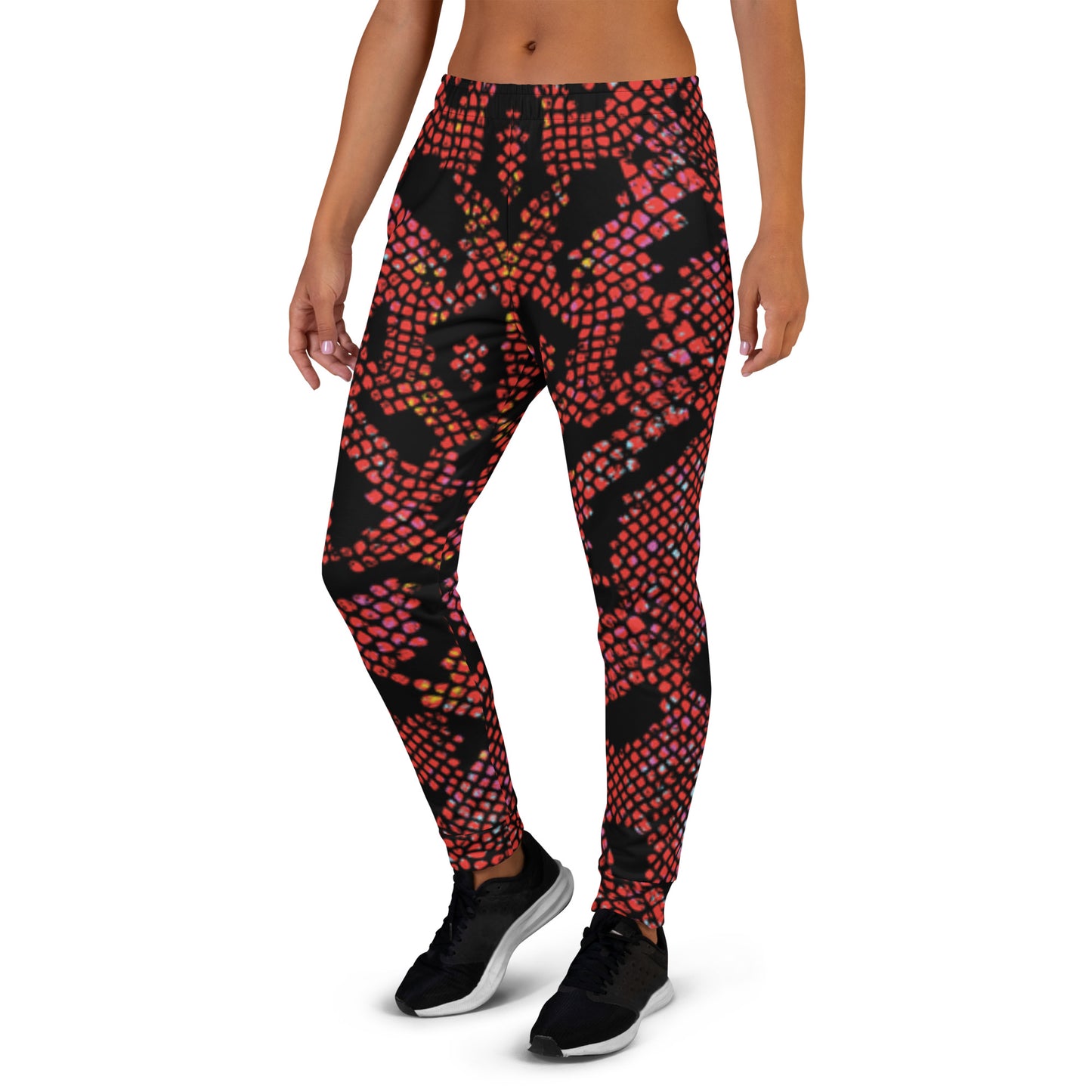 360 Lifestyle Women's Joggers in snake burn print