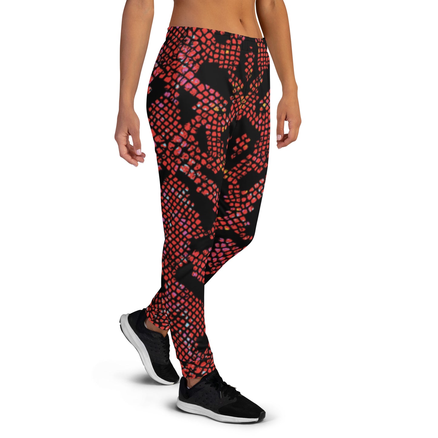 360 Lifestyle Women's Joggers in snake burn print