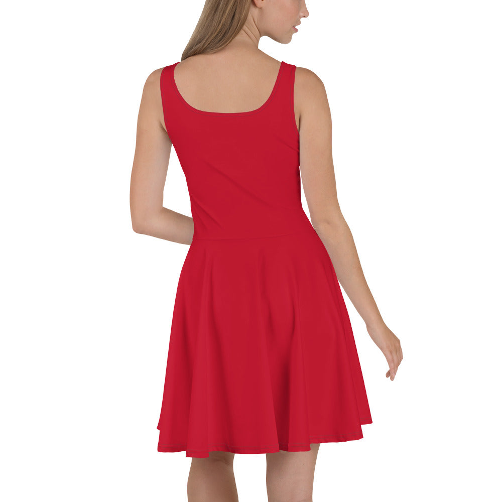 360 Lifestyle Flared Dress in Solid Red