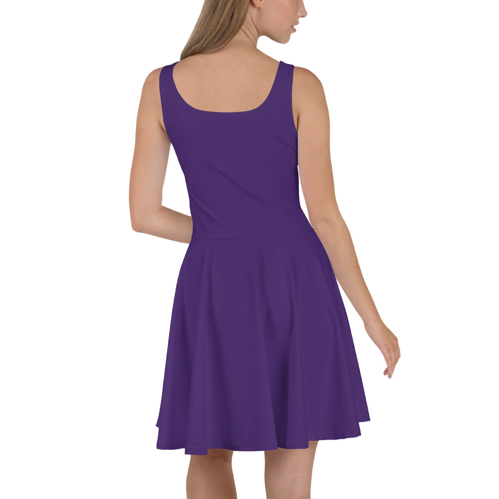 360 Lifestyle Flared  Dress in Solid Purple