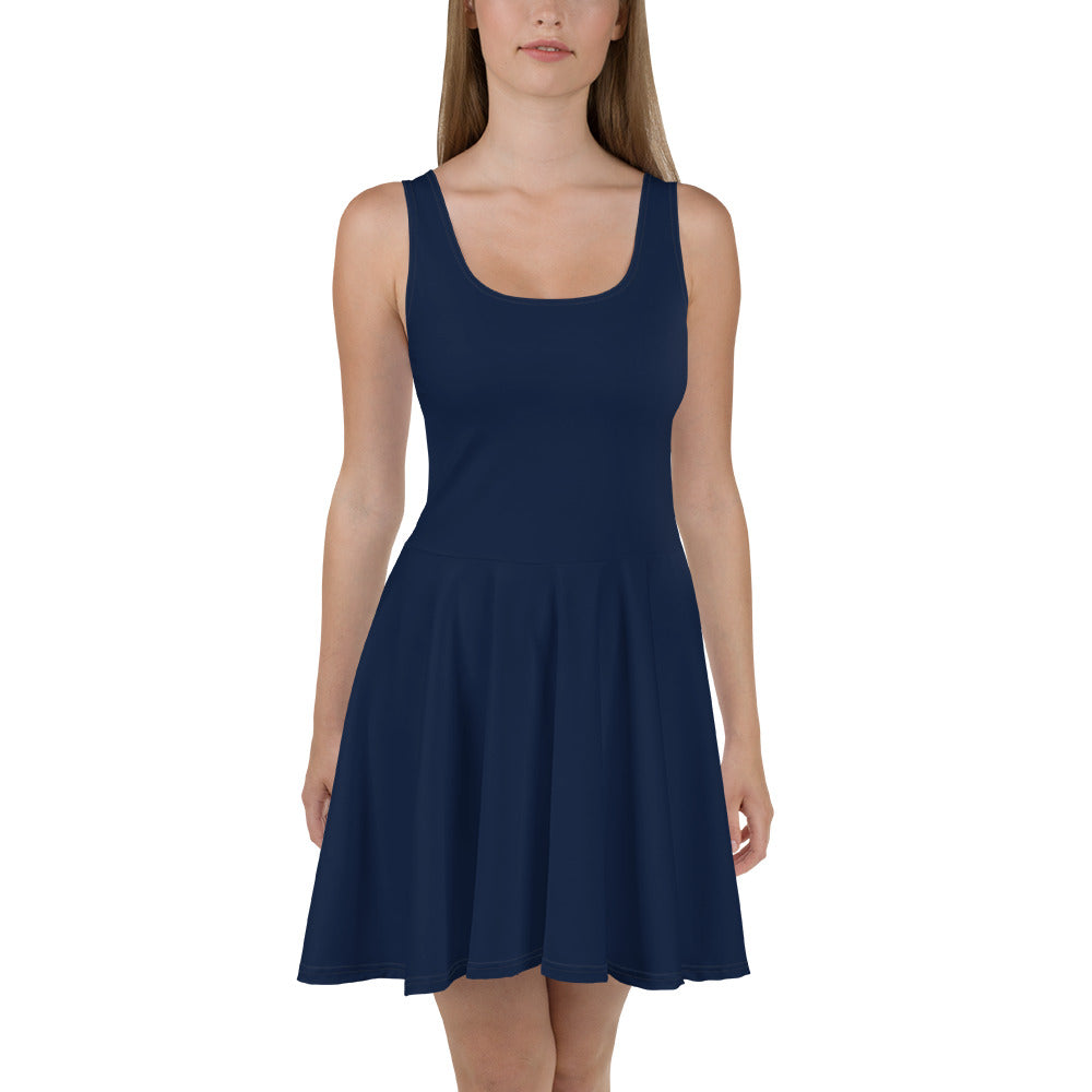 360 Lifestyle Flared Dress in Solid Navy