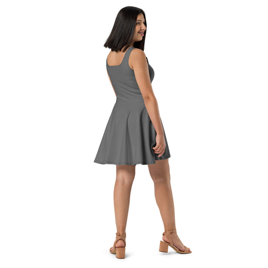 360 Lifestyle Flared  Dress in Solid Grey