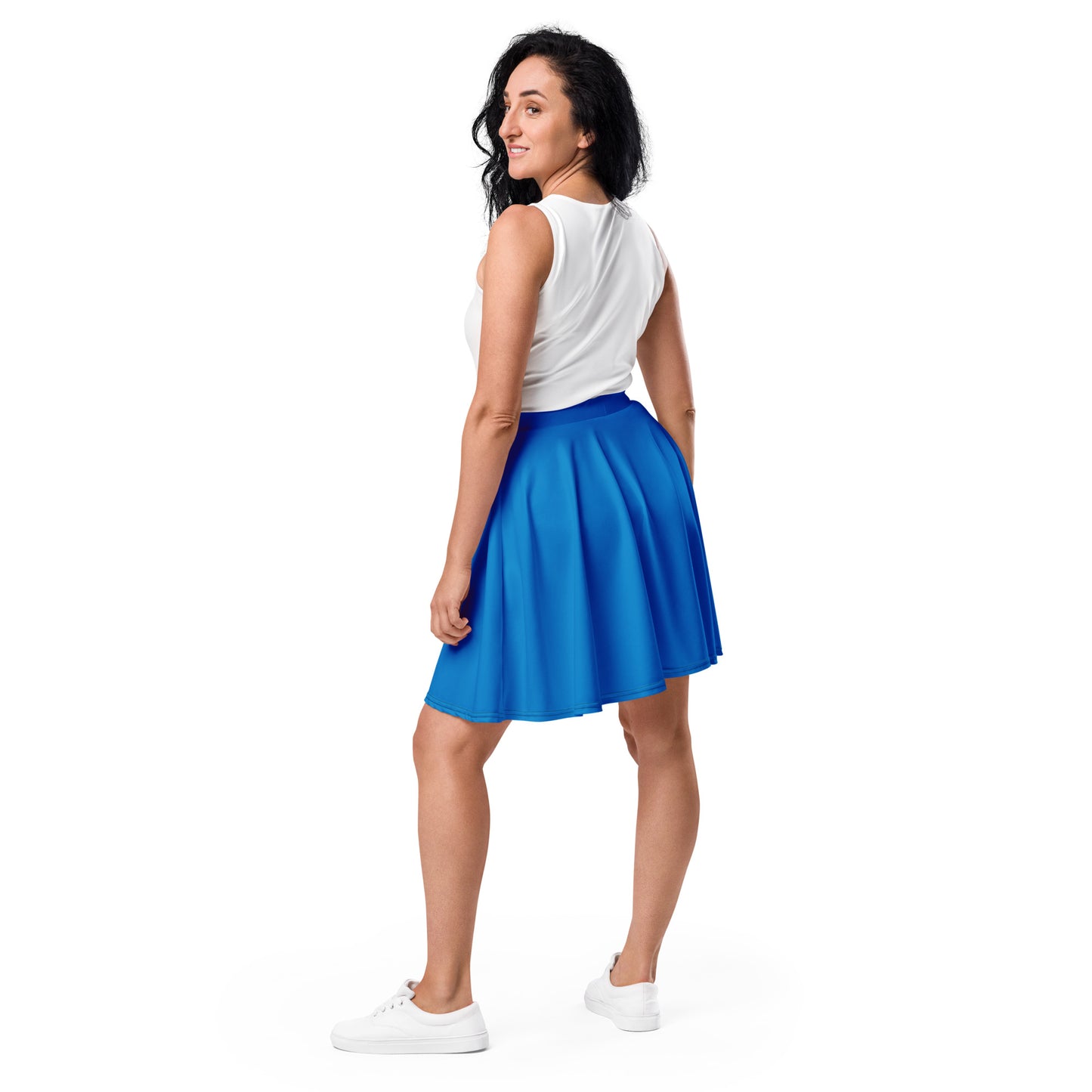 360 Lifestyle Flared Skirt in Solid Blue